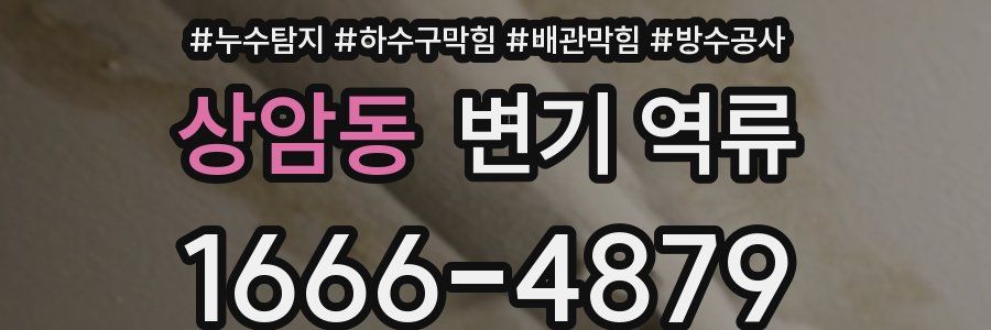 상암동 변기 역류
