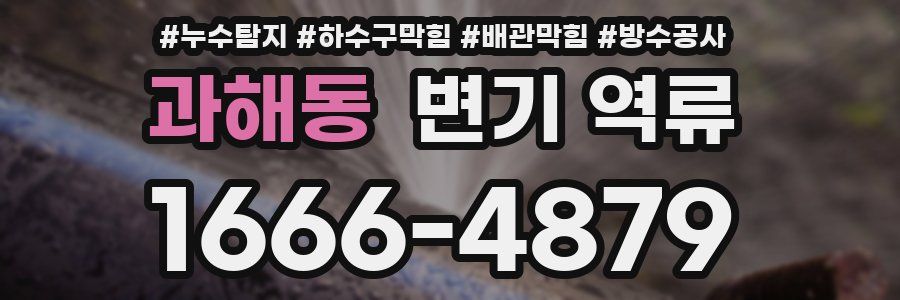 과해동 변기 역류