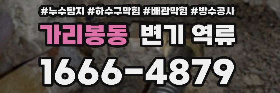 가리봉동 변기 역류