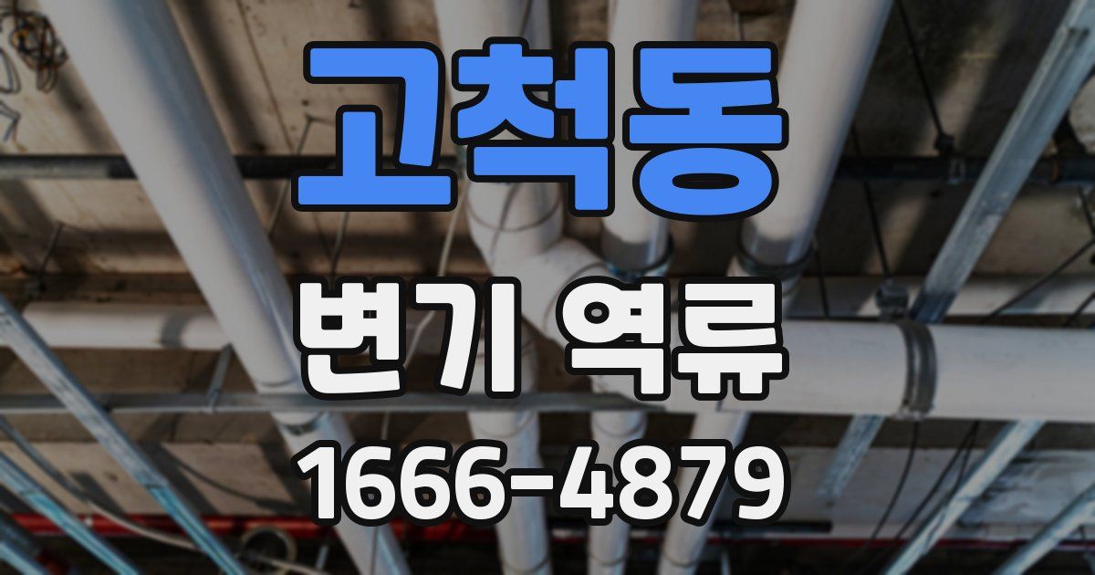 고척동 변기 역류