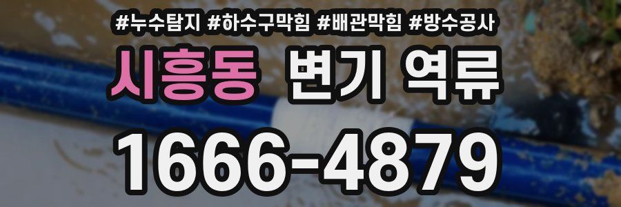 시흥동 변기 역류