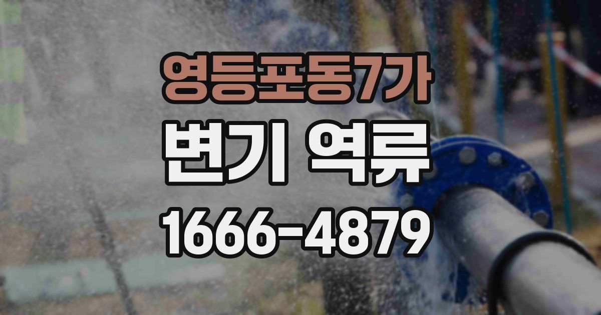 영등포동7가 변기 역류