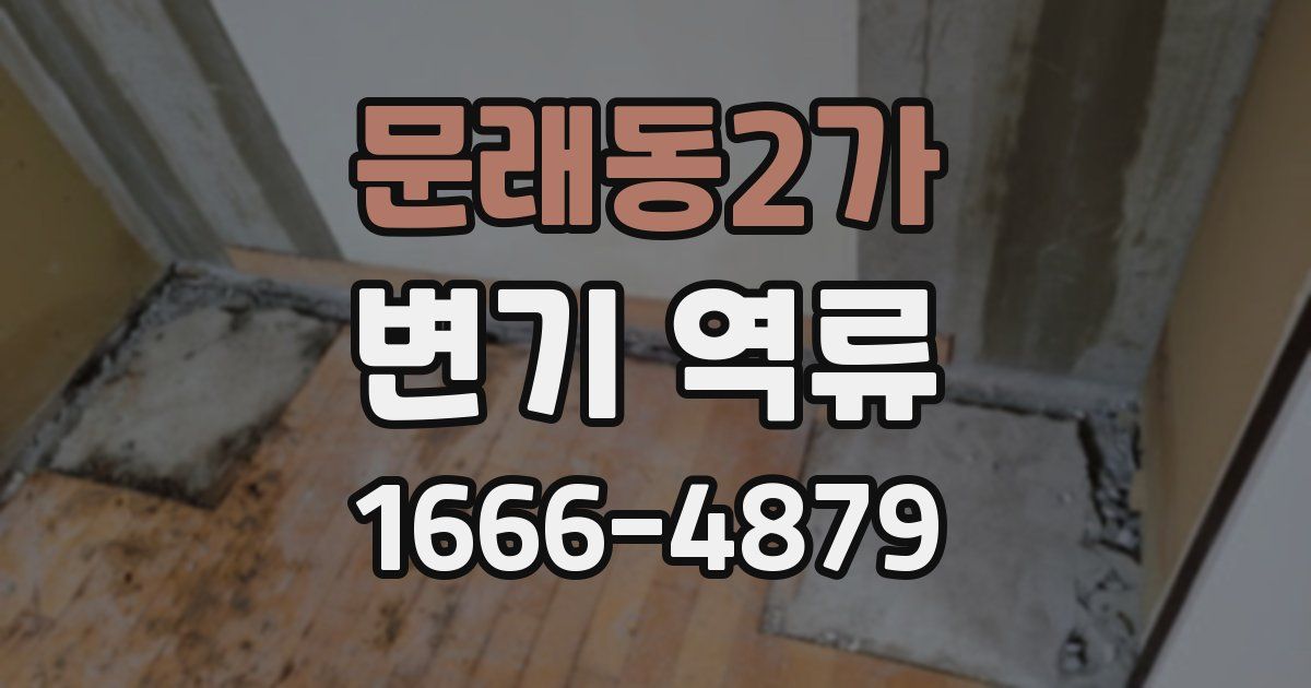 문래동2가 변기 역류