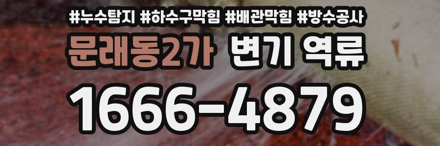 문래동2가 변기 역류