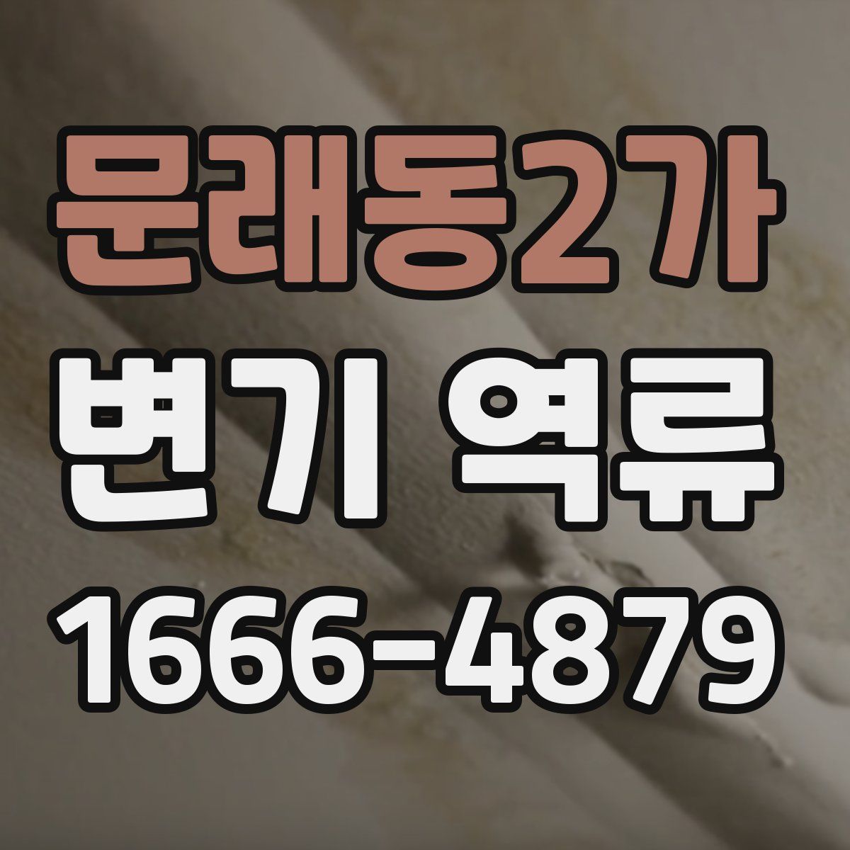 문래동2가 변기 역류