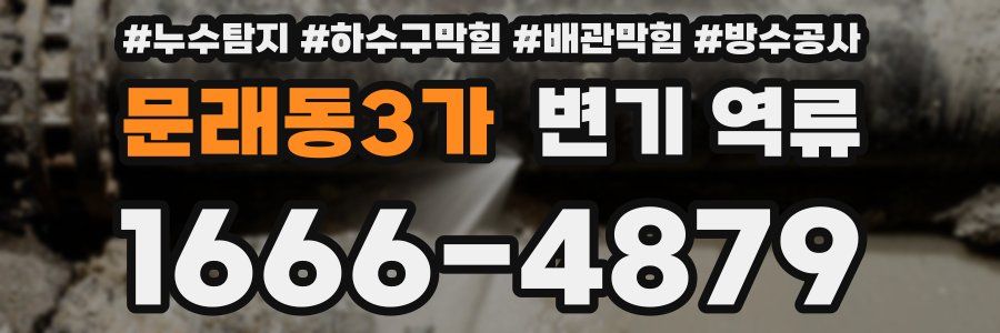 문래동3가 변기 역류