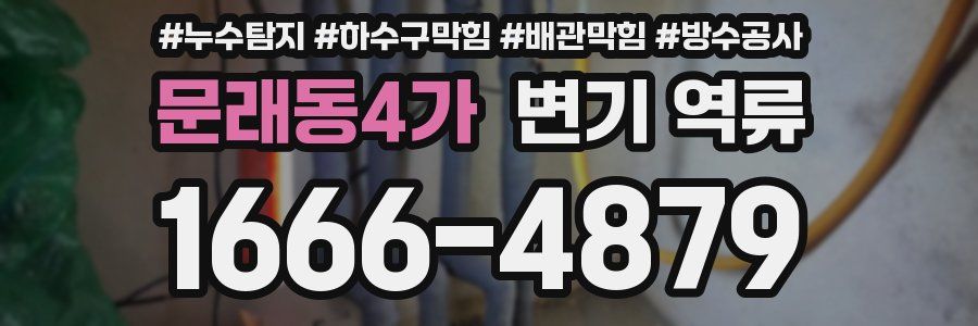 문래동4가 변기 역류