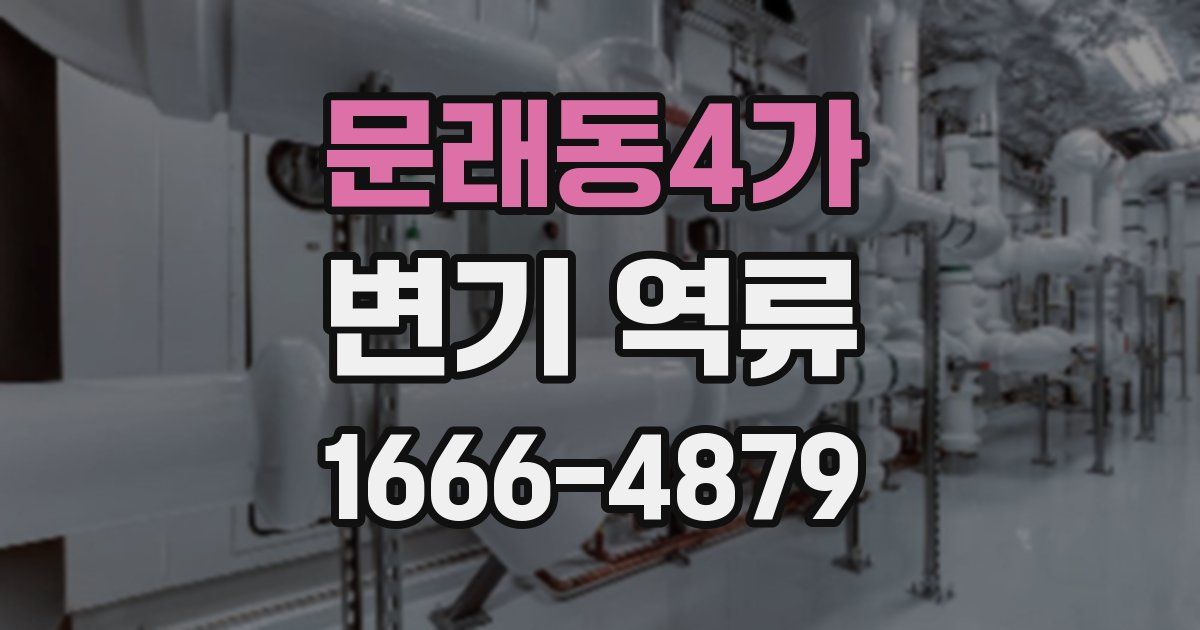 문래동4가 변기 역류