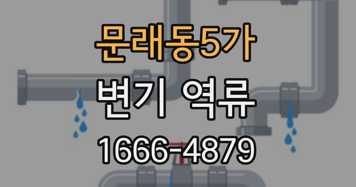 문래동5가 변기 역류