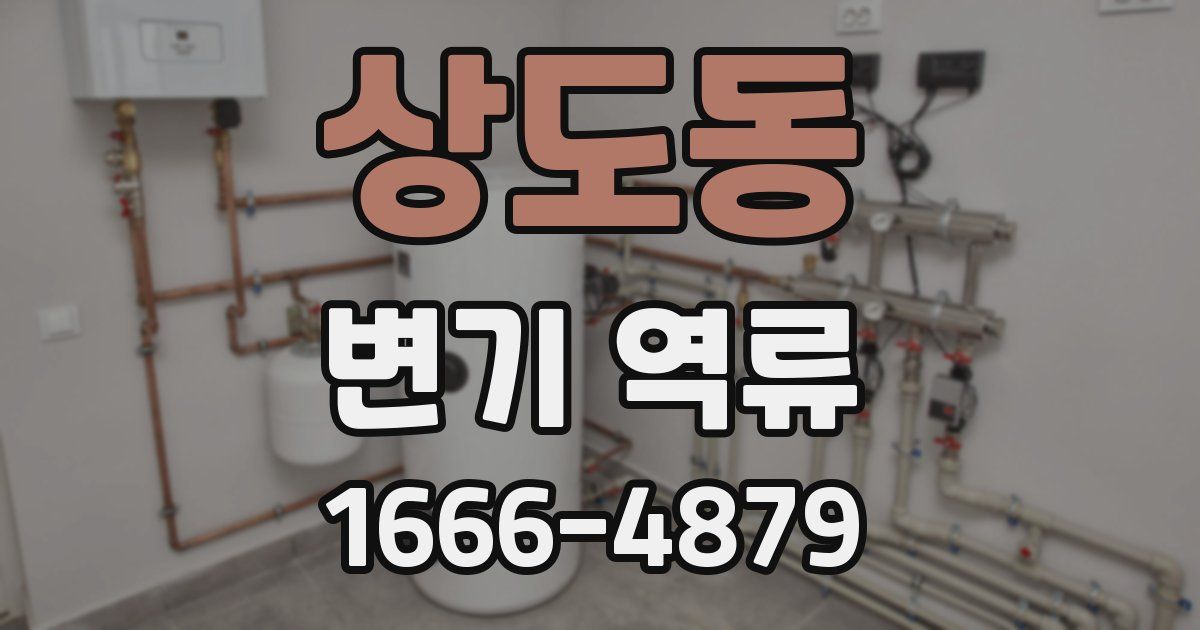 상도동 변기 역류