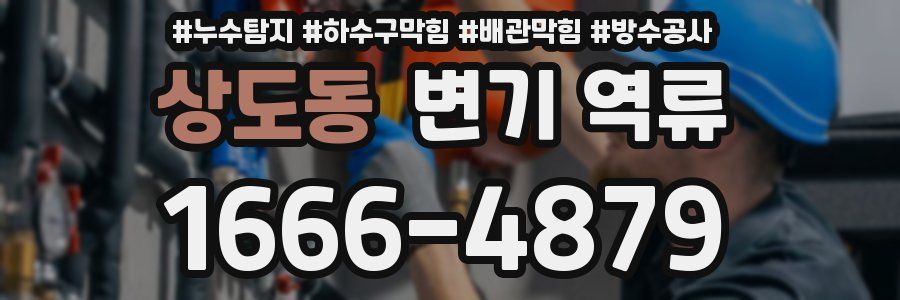 상도동 변기 역류