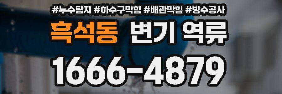 흑석동 변기 역류