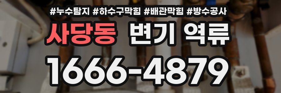 사당동 변기 역류