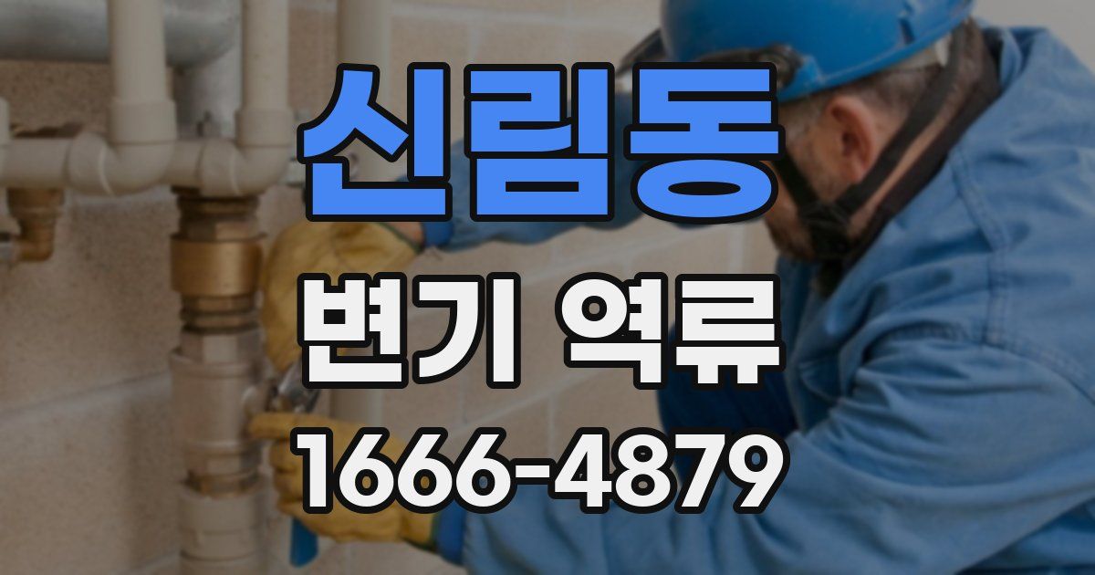신림동 변기 역류