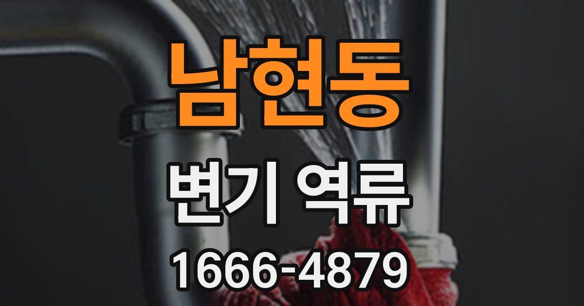 남현동 변기 역류