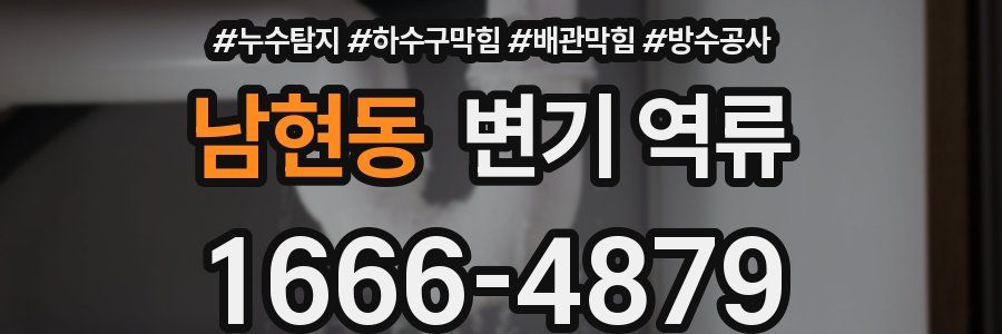 남현동 변기 역류