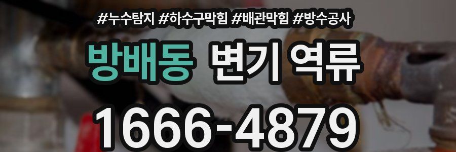 방배동 변기 역류