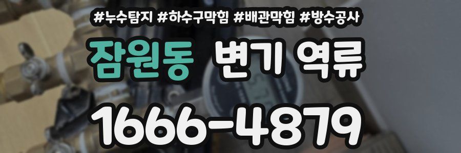 잠원동 변기 역류