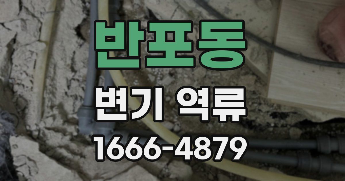 반포동 변기 역류
