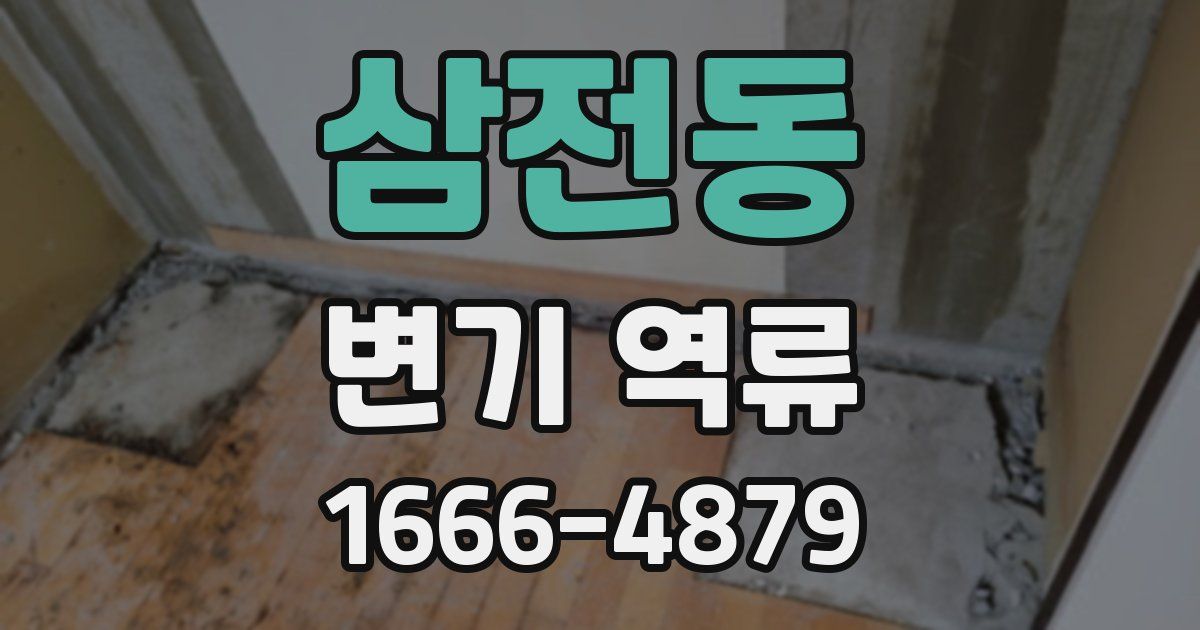 삼전동 변기 역류