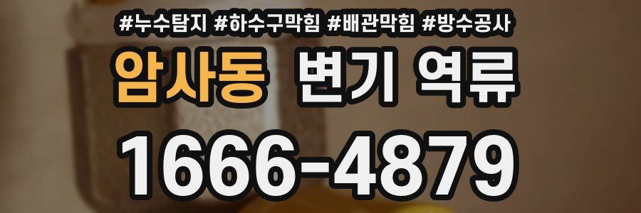 암사동 변기 역류