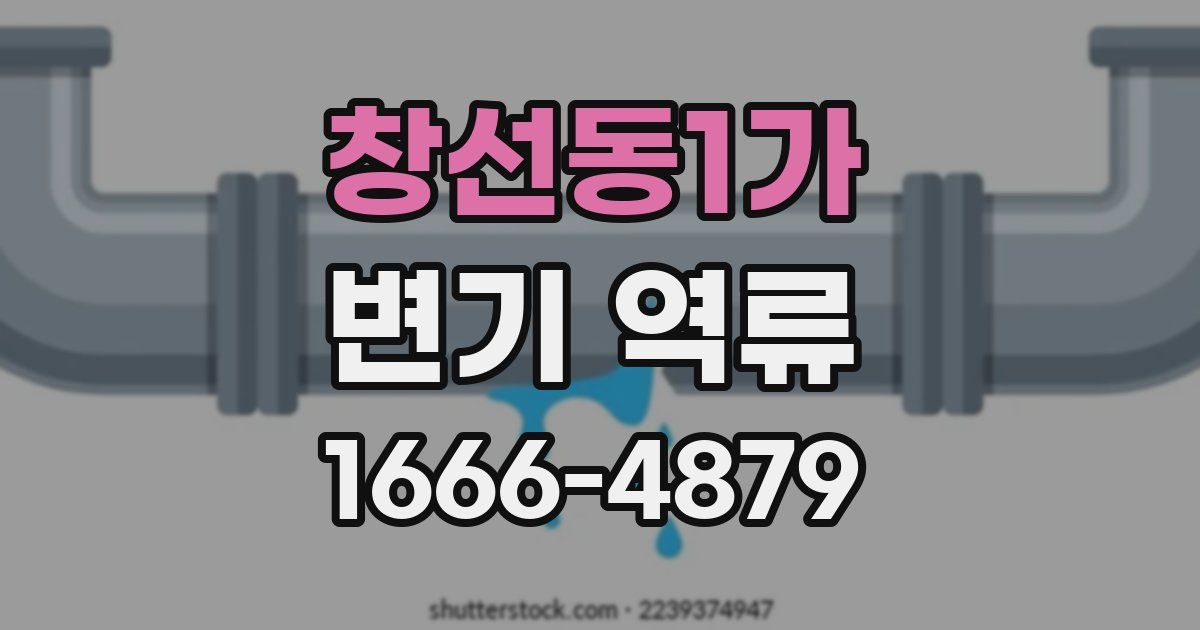 창선동1가 변기 역류