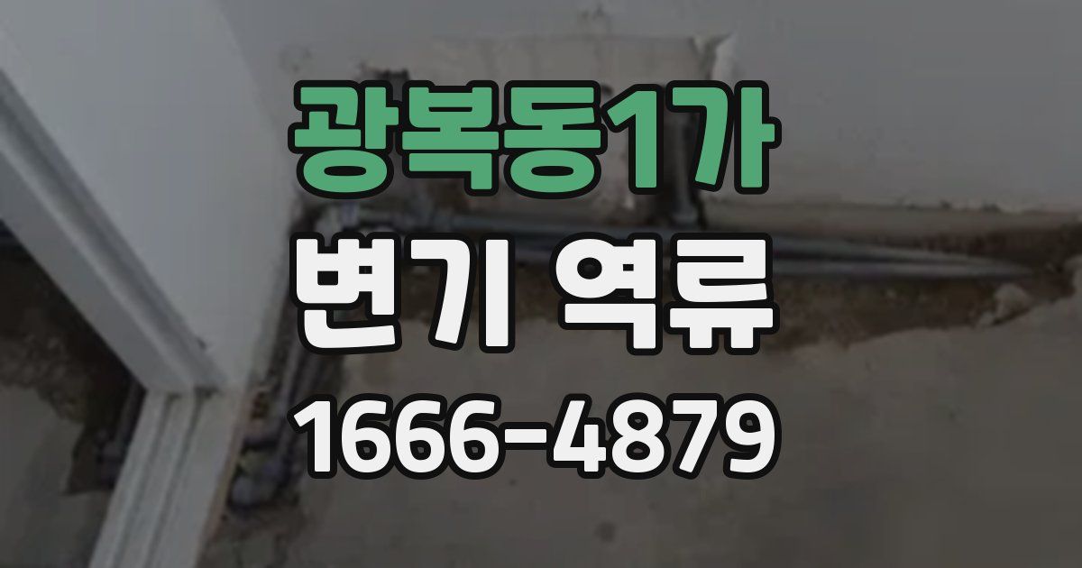 광복동1가 변기 역류