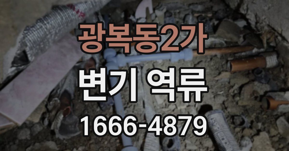 광복동2가 변기 역류