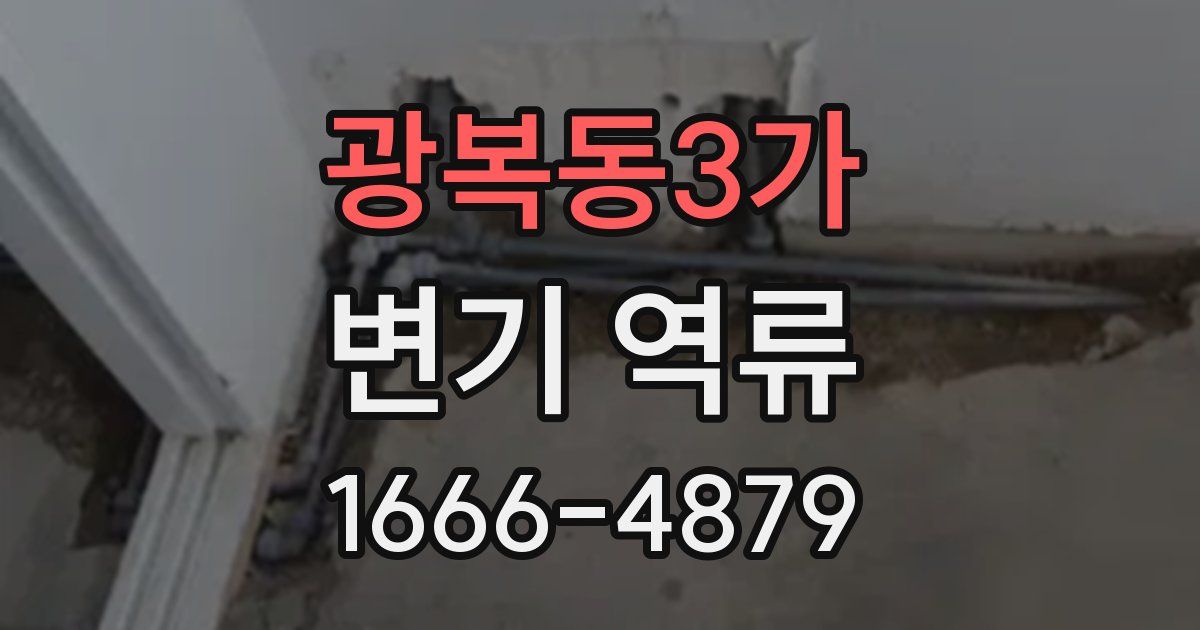 광복동3가 변기 역류