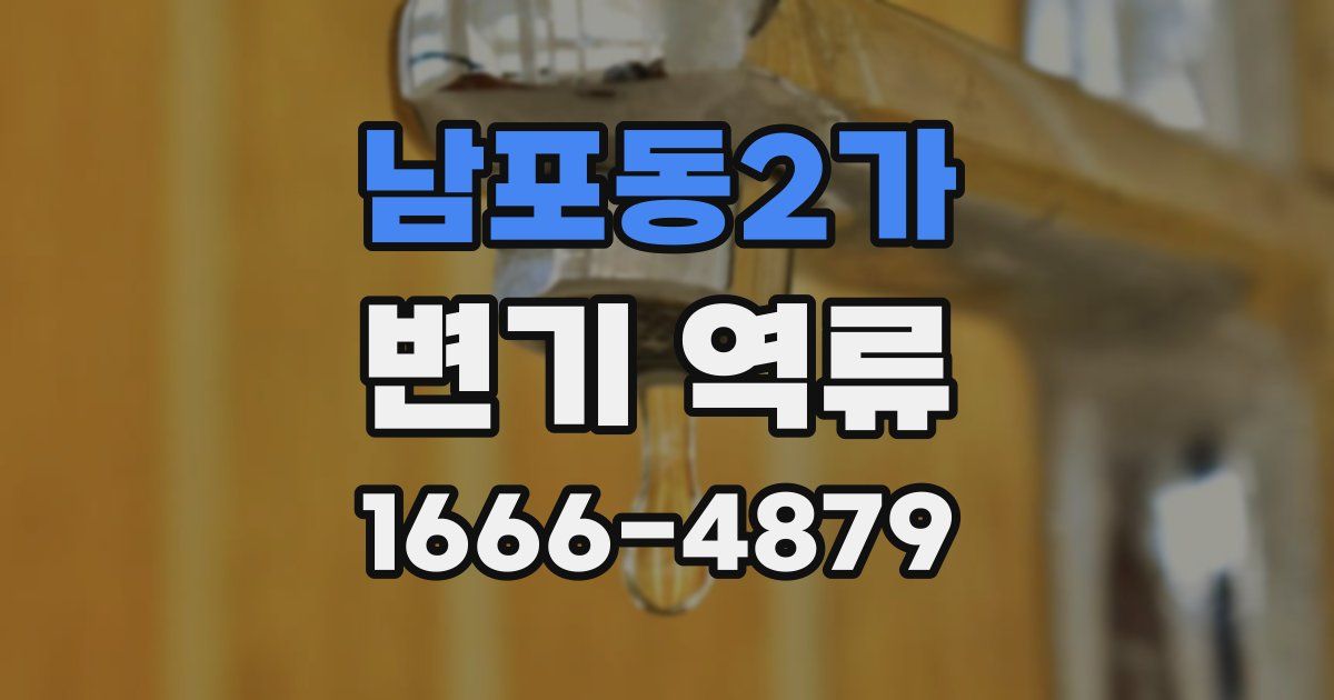 남포동2가 변기 역류