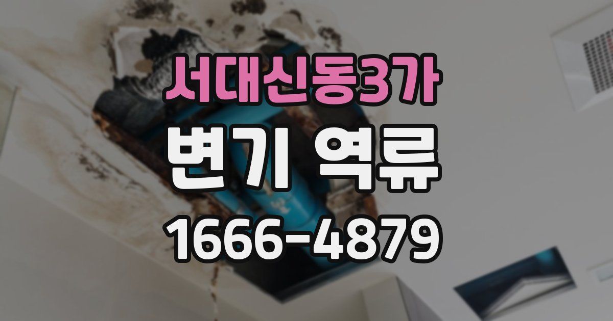 서대신동3가 변기 역류