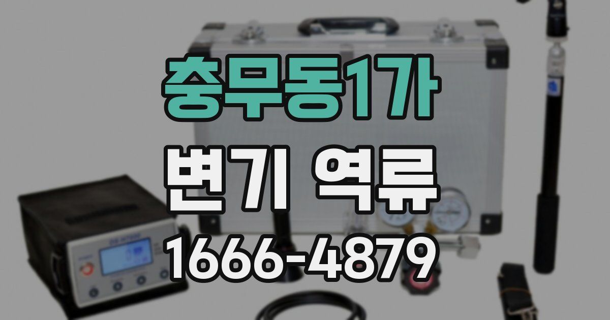 충무동1가 변기 역류