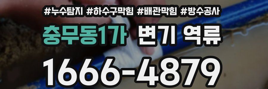 충무동1가 변기 역류