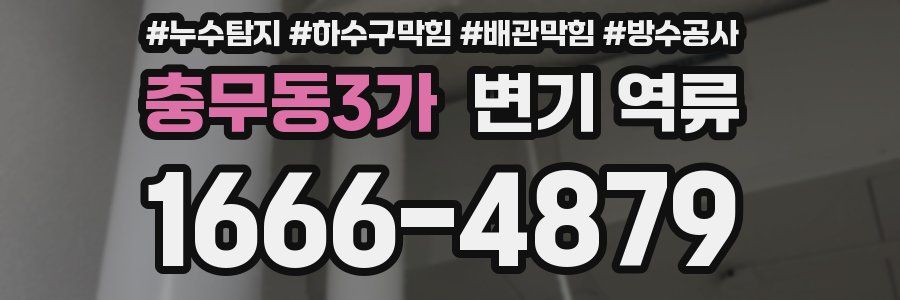 충무동3가 변기 역류