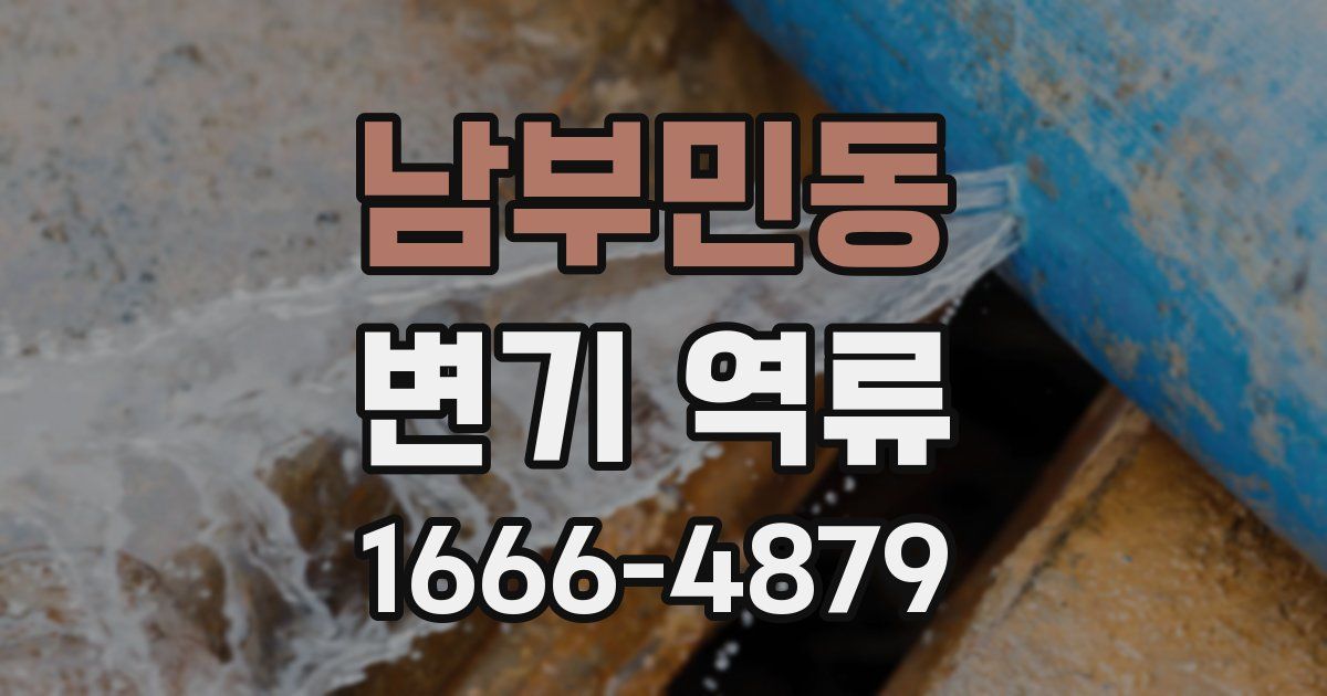 남부민동 변기 역류