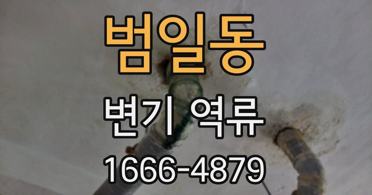 범일동 변기 역류