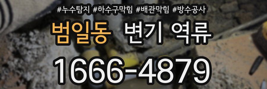 범일동 변기 역류