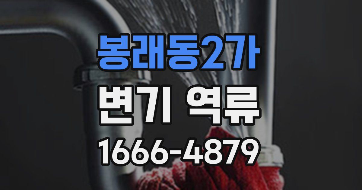 봉래동2가 변기 역류