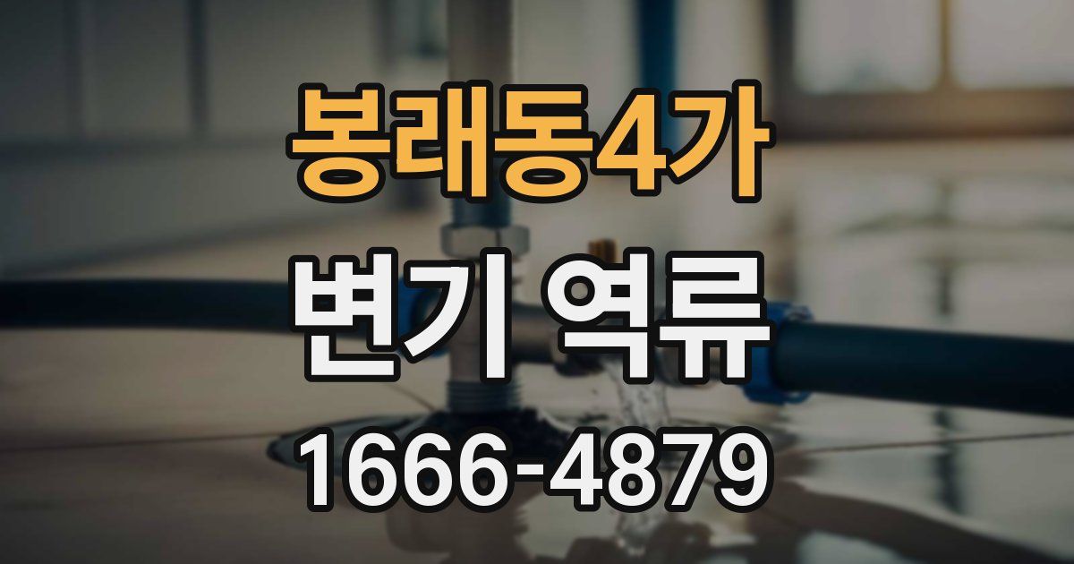 봉래동4가 변기 역류