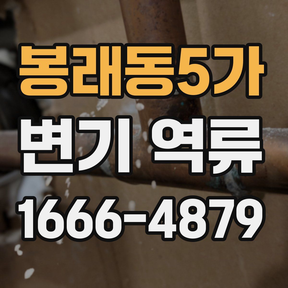 봉래동5가 변기 역류