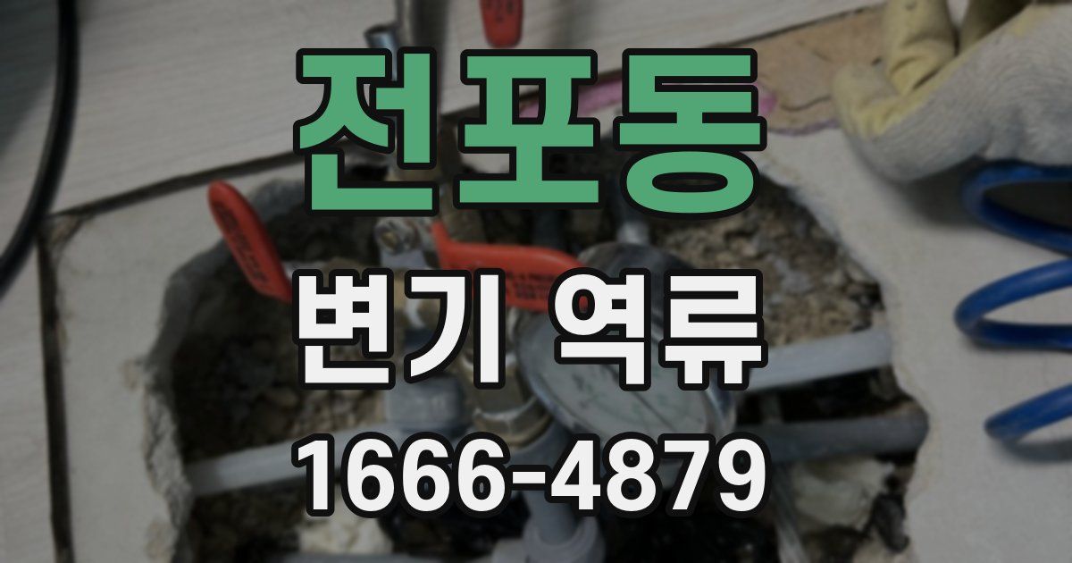 전포동 변기 역류