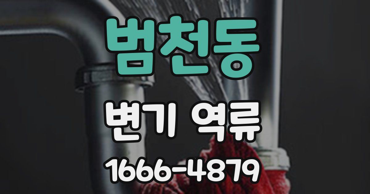 범천동 변기 역류