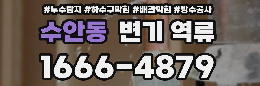 수안동 변기 역류