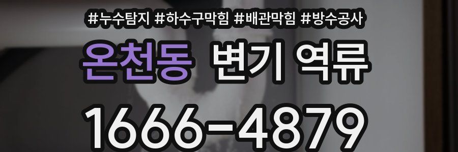 온천동 변기 역류