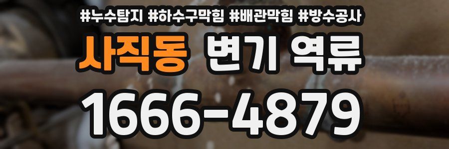 사직동 변기 역류