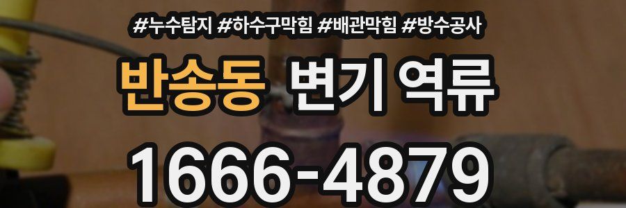 반송동 변기 역류