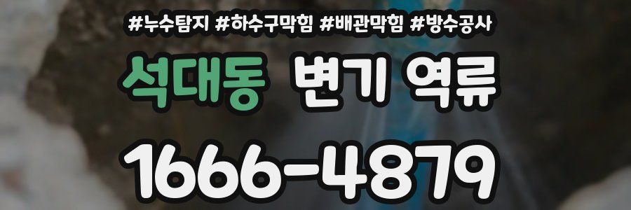 석대동 변기 역류