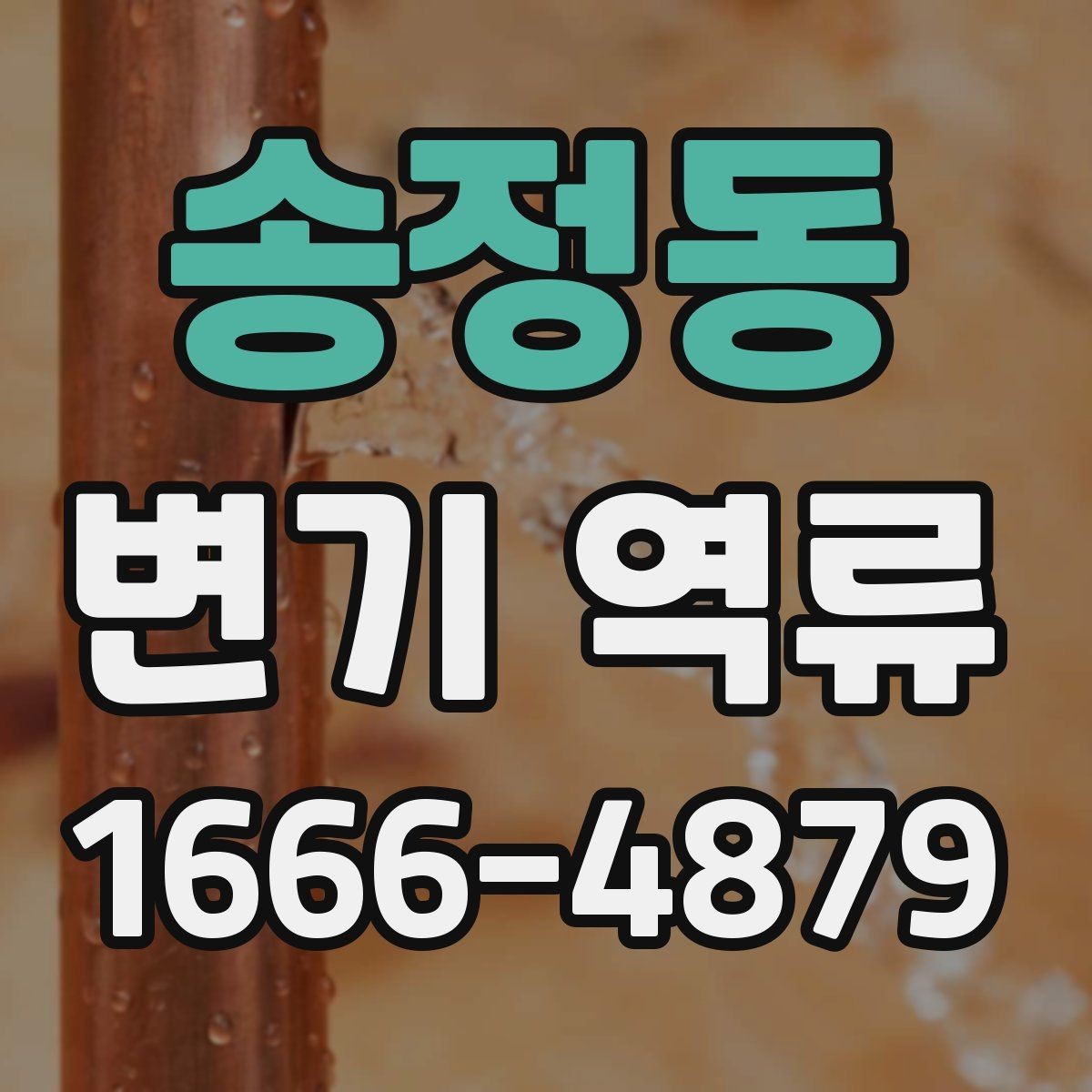 송정동 변기 역류 발생 시 자가 점검 방법