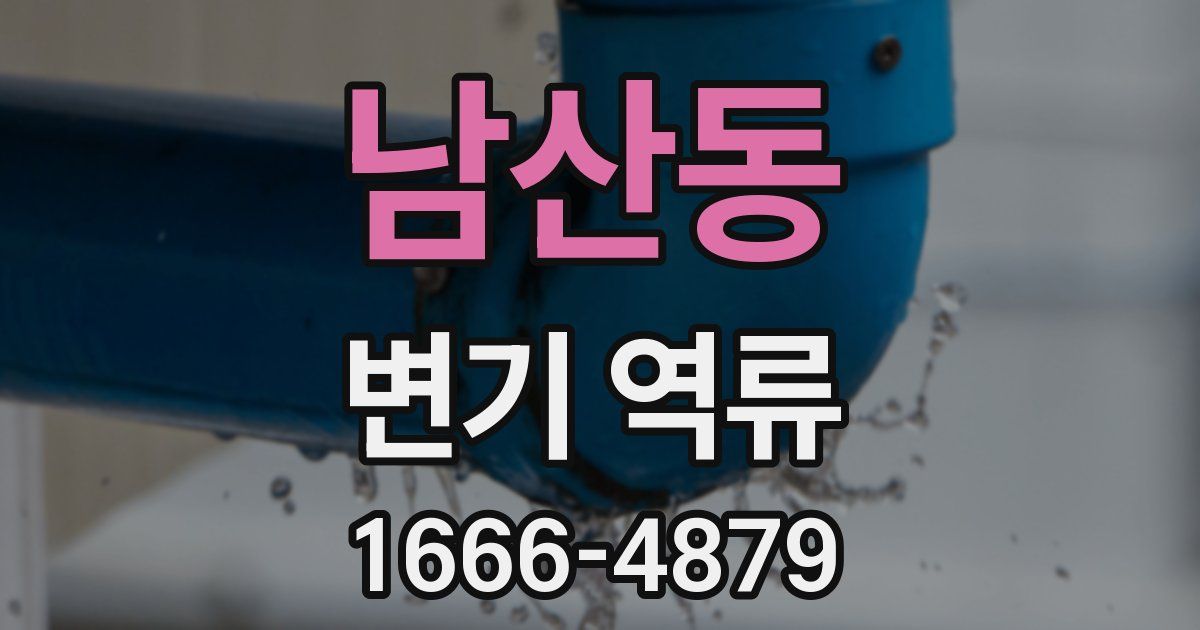 남산동 변기 역류