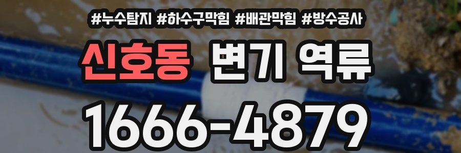신호동 변기 역류